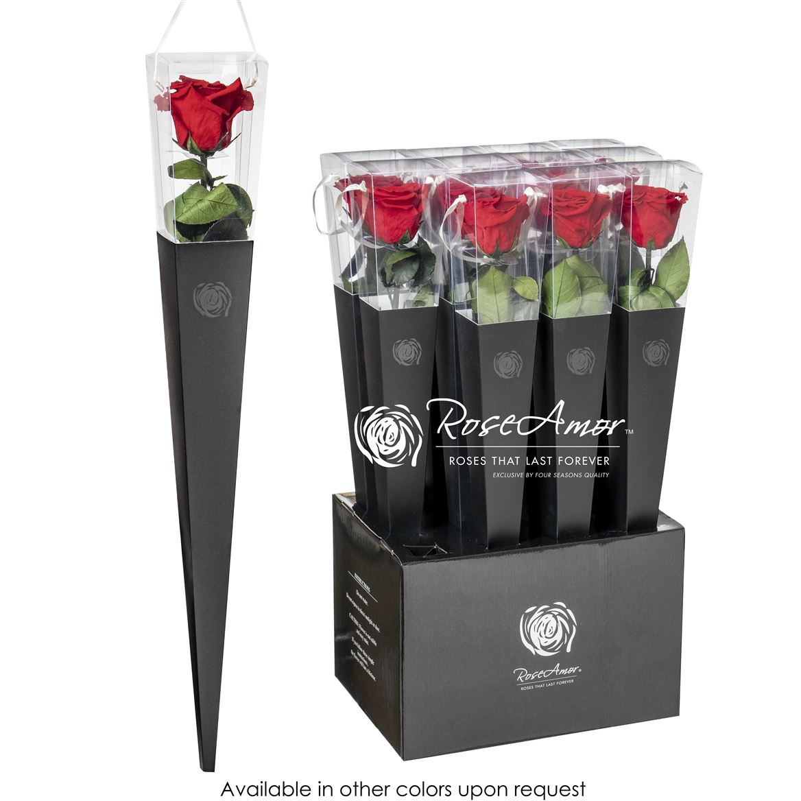 Rosa Preserved Stem Lori Red02 50cm 6cm Hd
